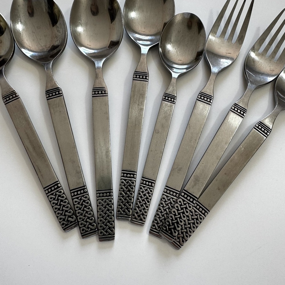 DANIKA MSI Celtic‎ Knot Stainless Mixed Lot 8 Pc Forks And Spoons Japan MCM